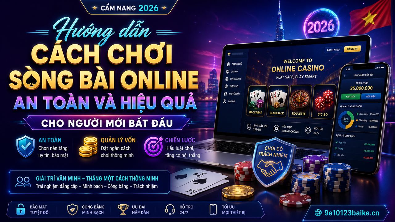 Hướng dẫn cách chơi sòng bài online an toàn và hiệu quả cho người mới bắt đầu