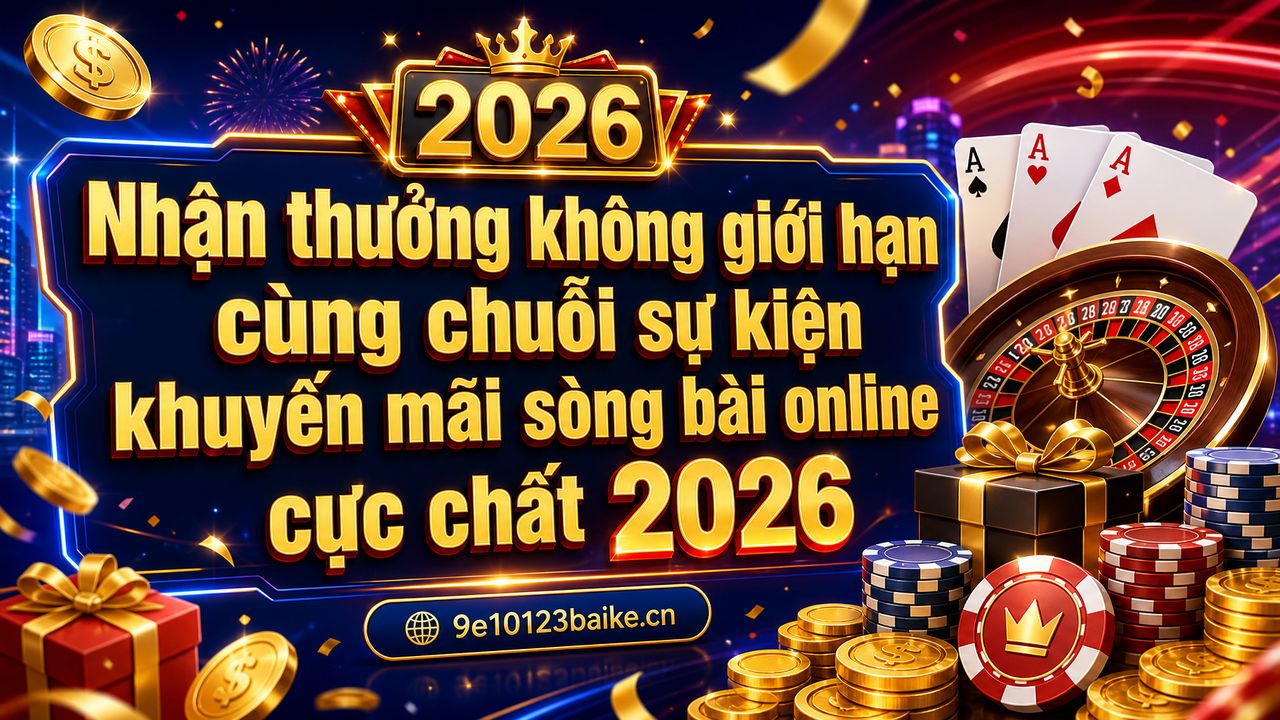 Nhận thưởng không giới hạn cùng chuỗi sự kiện khuyến mãi sòng bài online cực chất 2026